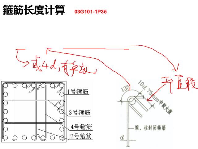 根數=(基礎高度-基礎保護層-100)/間距-1基礎箍筋根數計算3,當柱縱筋