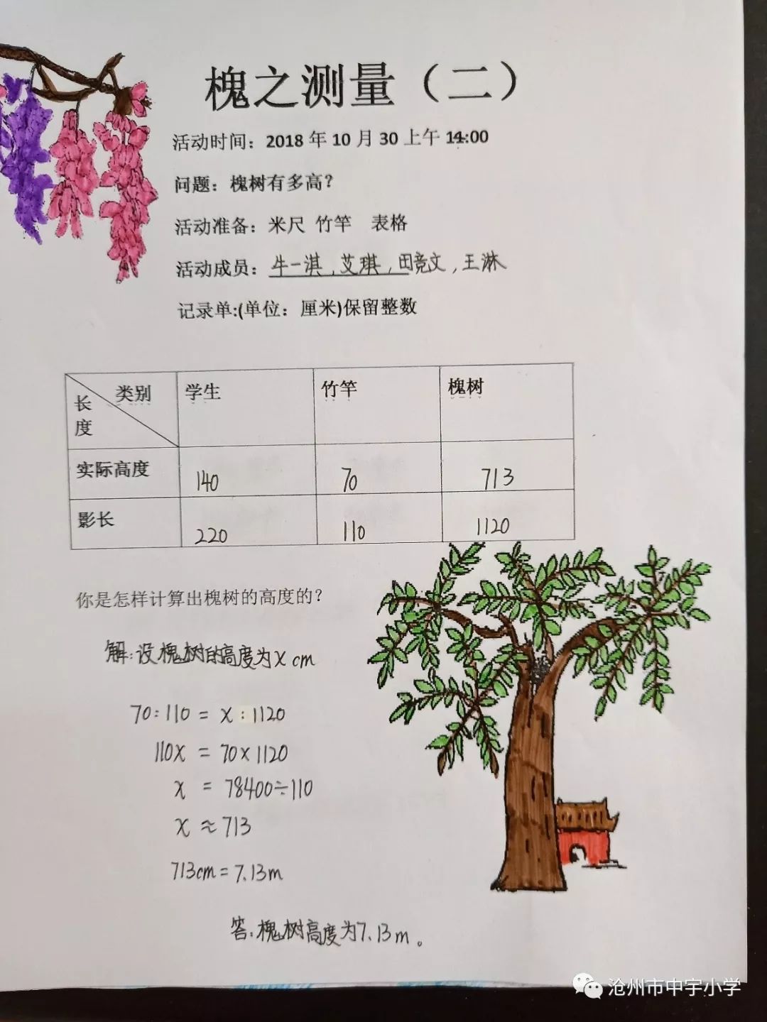 数学大树有多高手抄报图片