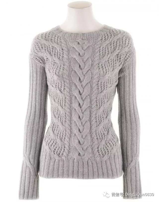棒针作品一组大气时尚的麻花图案冬季毛衣