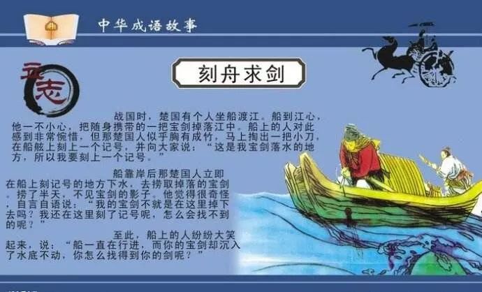 刻舟求剑原文图片