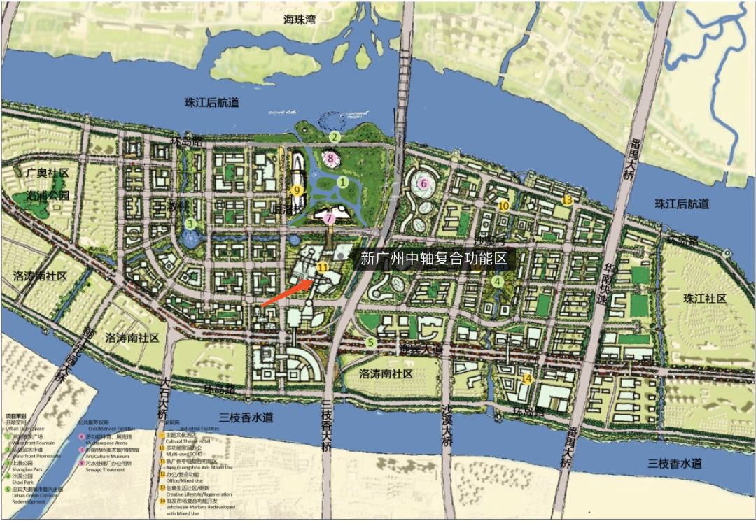 6地铁180米新中轴线地标洛溪岛新版规划获通过