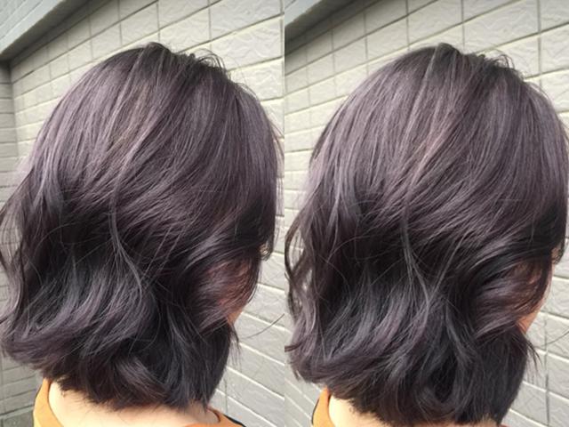 迷迭紫灰头发图片图片