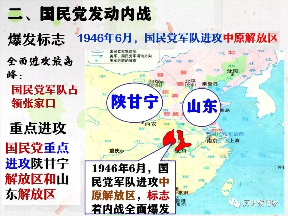 1945年国共双方势力图图片