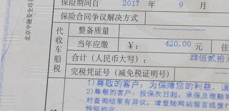 保險公司通常都會幫我們代收車船稅,並顯示在交強險保單裡,所以我們