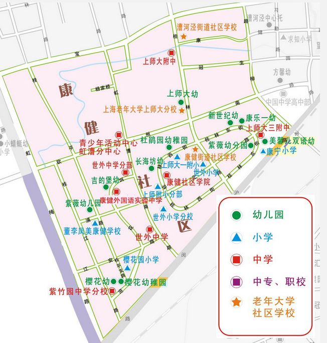 徐汇区教育地图你家门口有多少学校