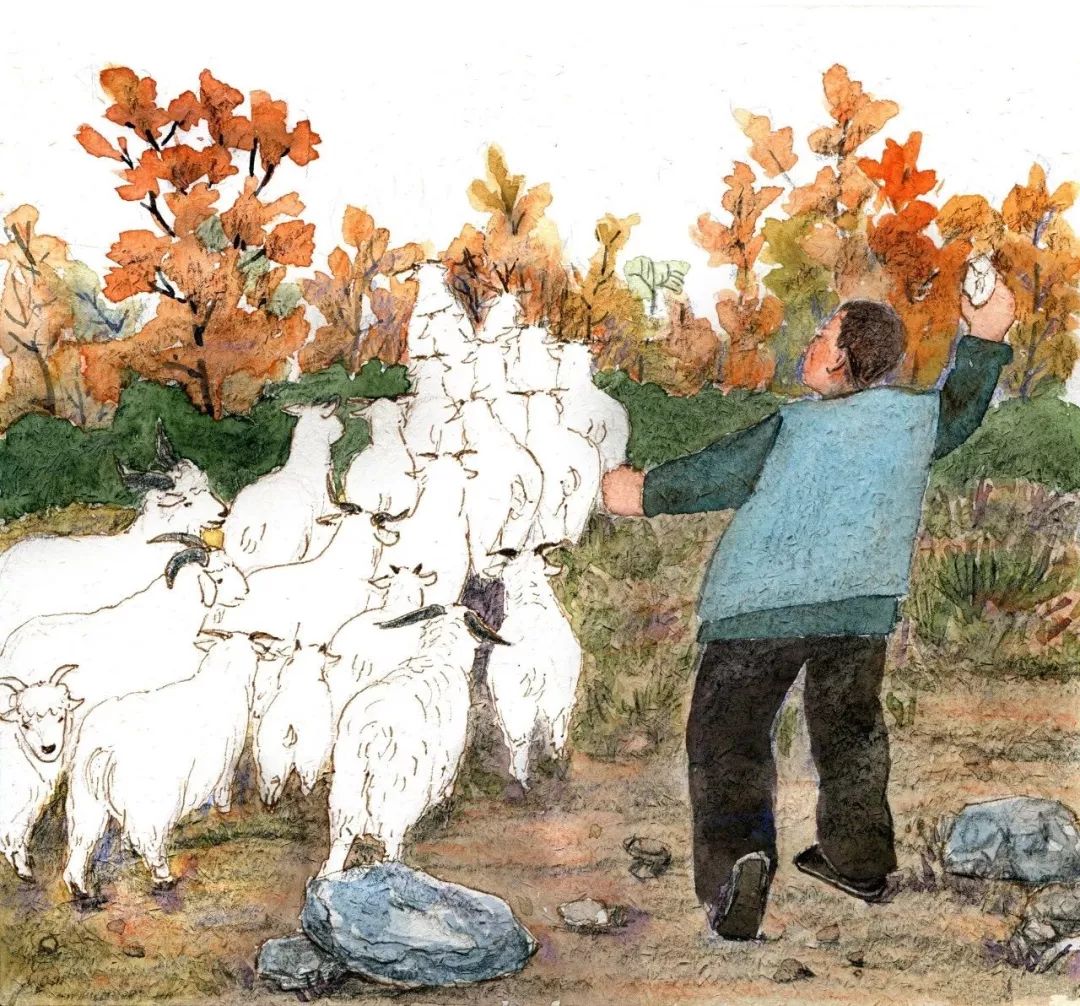 深秋童話般的麻麻花，羊群流動如雲 | 亦鄰手繪 旅行 第6張