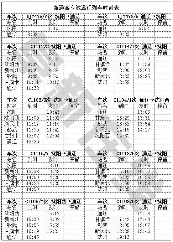 京沈高铁票价表图片