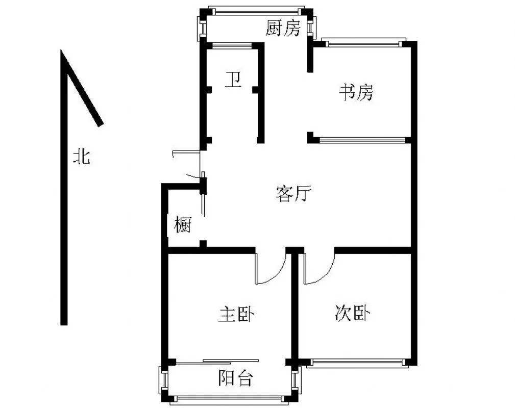 79平,598万,三室一厅,学籍不占,精装修.