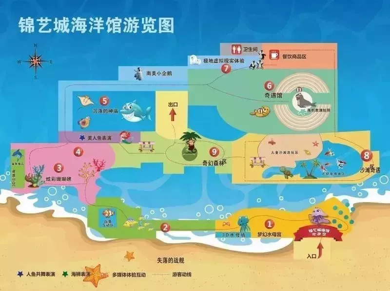 郑州海洋馆参观路线图图片