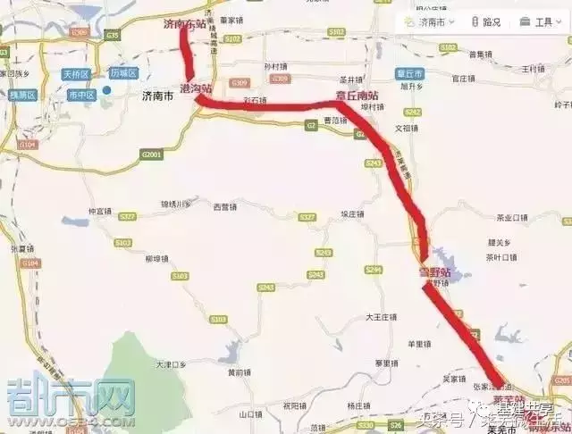 该线路东接青荣城际铁路和荣莱高铁,西连济青高铁,铁路等级为客运专线