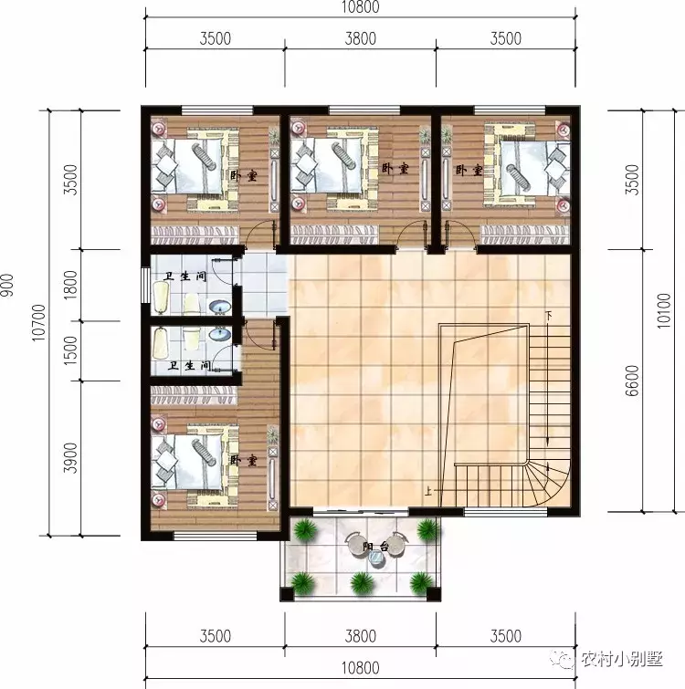 一层:客厅,餐厅,厨房,卫生间,娱乐室,卧室(带卫生间)建筑尺寸10