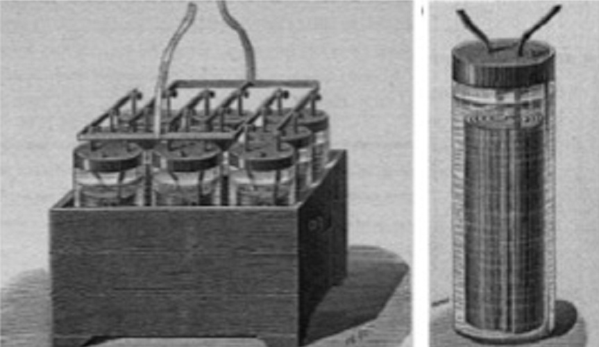 1859年,法国物理学家普朗特发明了铅酸蓄电池,出现了可以为车辆储存