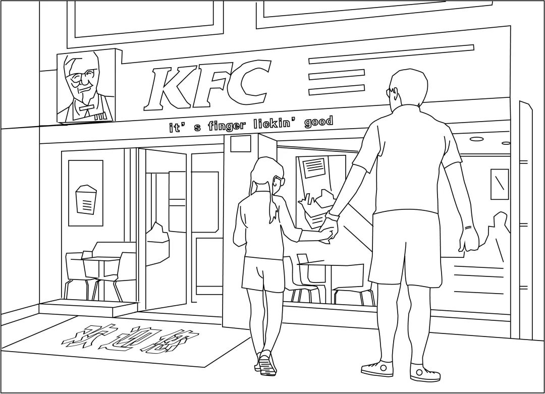 KFC标志简笔画图片