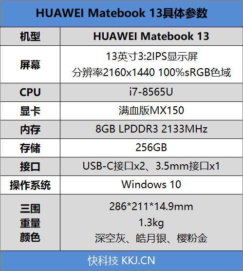 华为matebook13长宽高图片