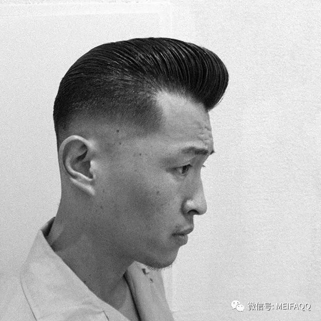 美式barber型男铲青渐变发型