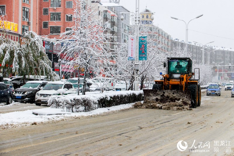 佳木斯市各城区全力以赴迎战大雪