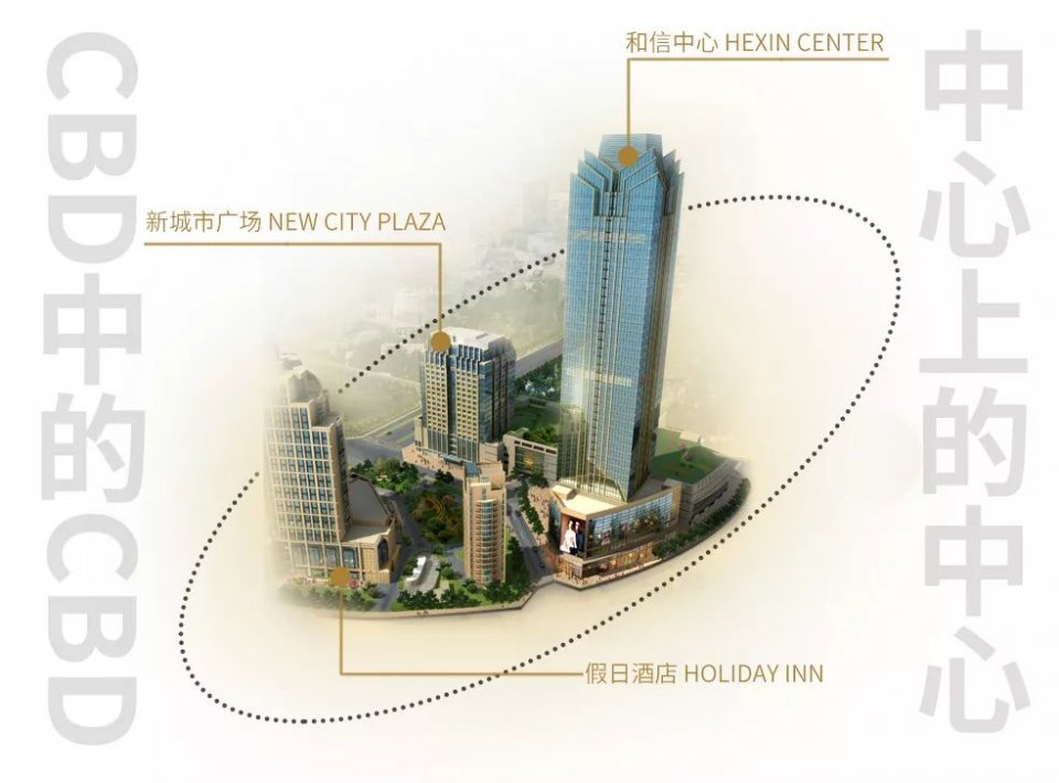未来项目面世后,和信中心将与和信新城市广场,假日酒店组成三大商业