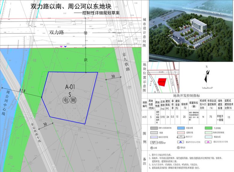 双力路以南周公河以东地块控制性详细规划批前公告