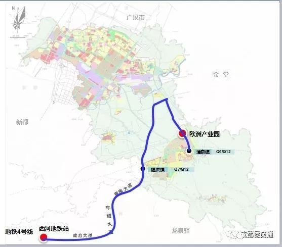 青白江人无缝对接地铁3号4号和7号线的公交专线即将开通