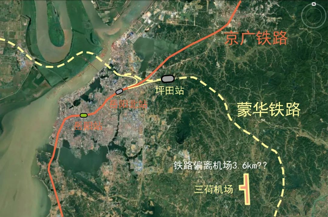 岳阳京广线东移线路图图片