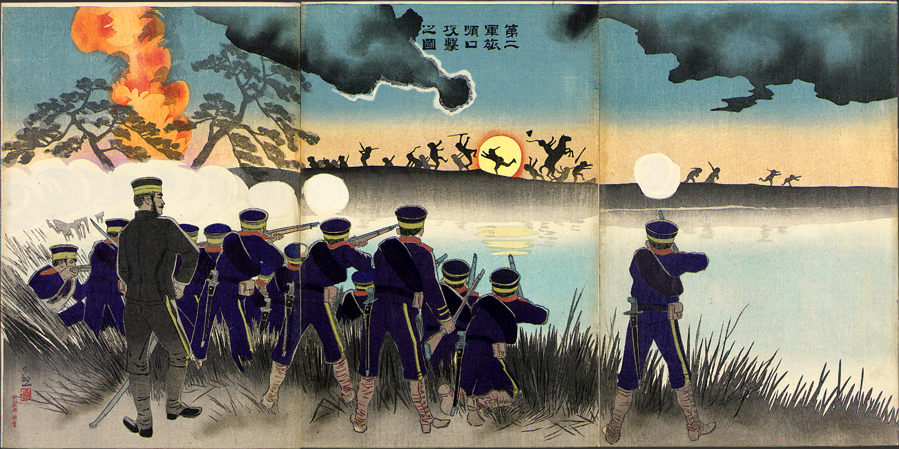 甲午中日战争绘画图片