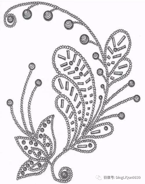 法式刺绣线稿图片