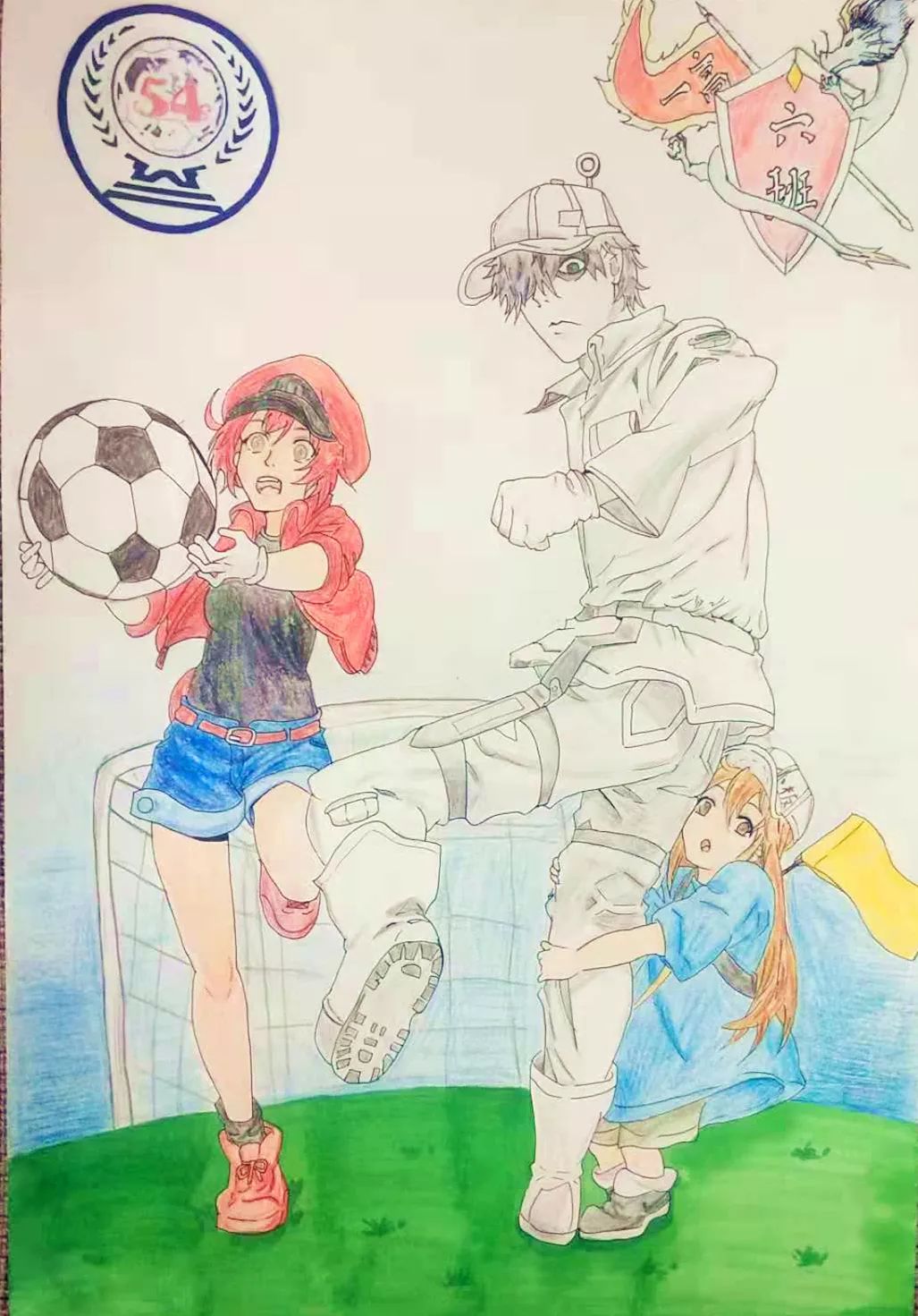 天津第五十四中学第六届班级足球联赛海报设计大赛高中组