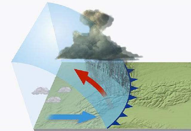 冷锋降水图片
