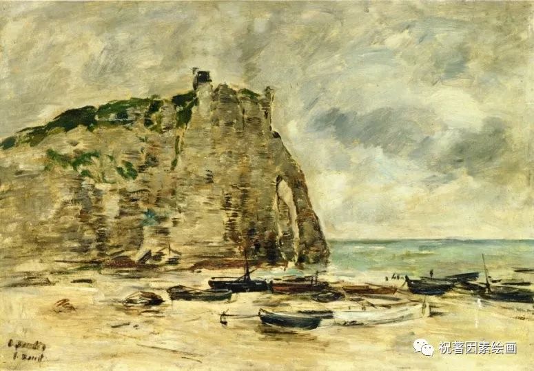 法国画家欧仁·布丹(eugene boudin)风景油画作品