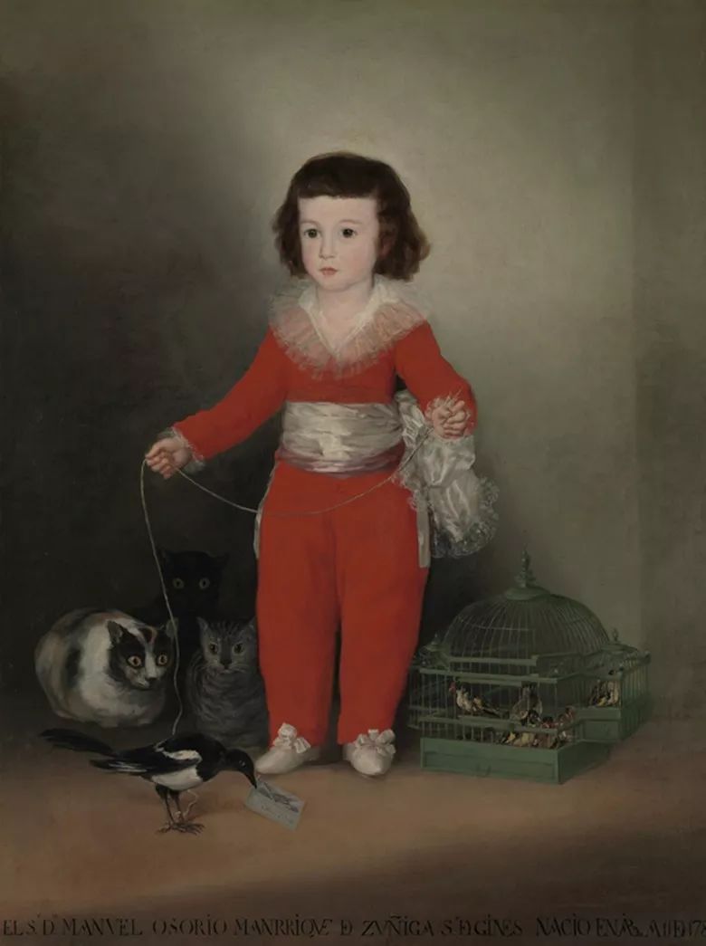 猫——如果你不仔细看,会以为只有两只: (又名红衣男孩,1787