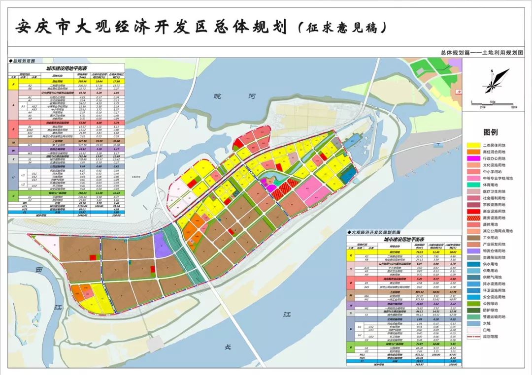 一核五区三轴多点安庆大观区海口镇总体规划暨大观经开区总体规划公示