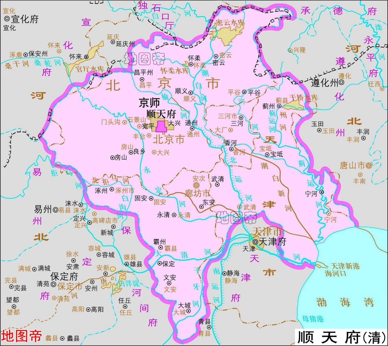 河北包围北京地图图片