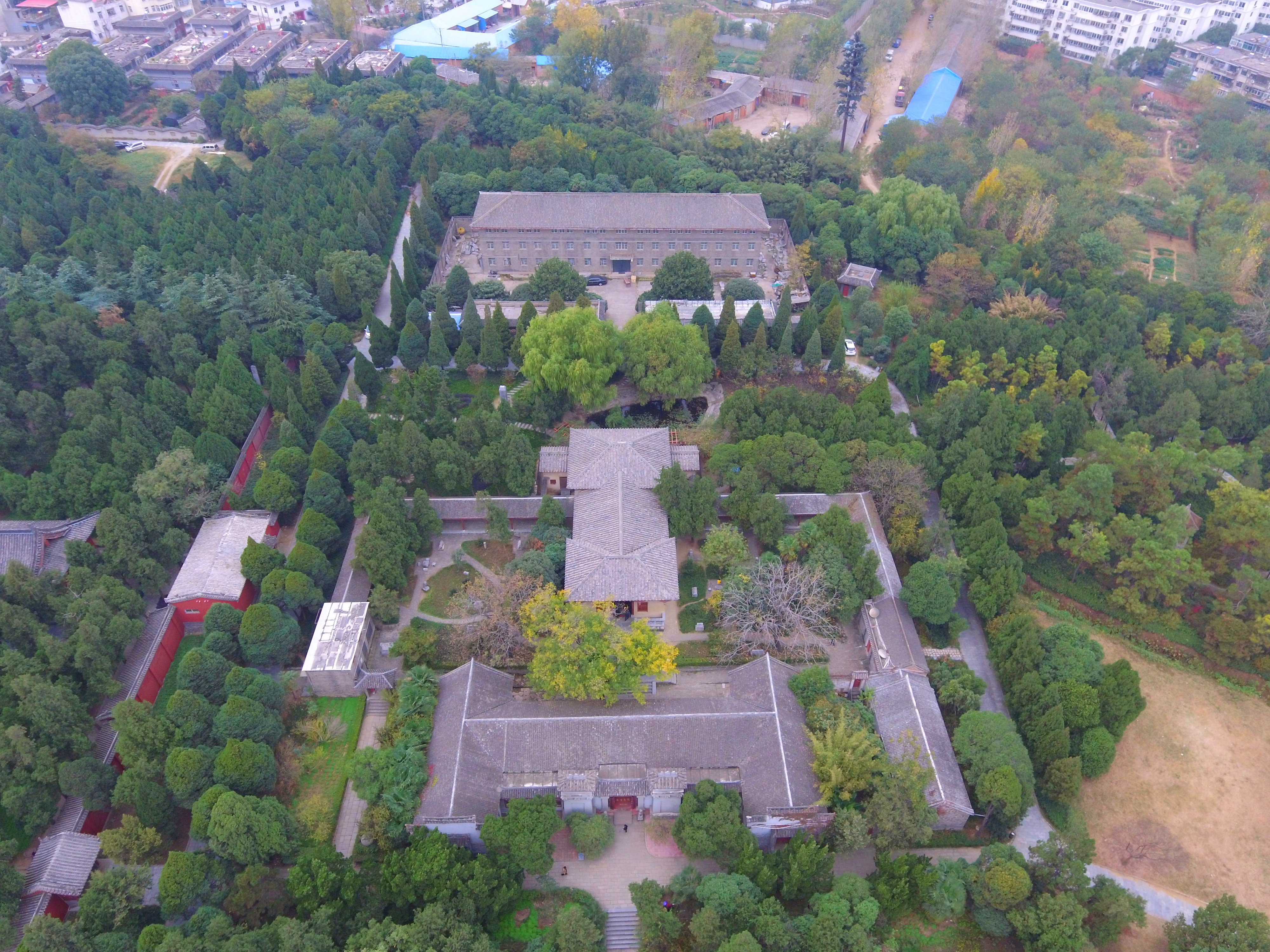 航拍南阳武侯祠:诸葛躬耕地 胜迹卧龙岗