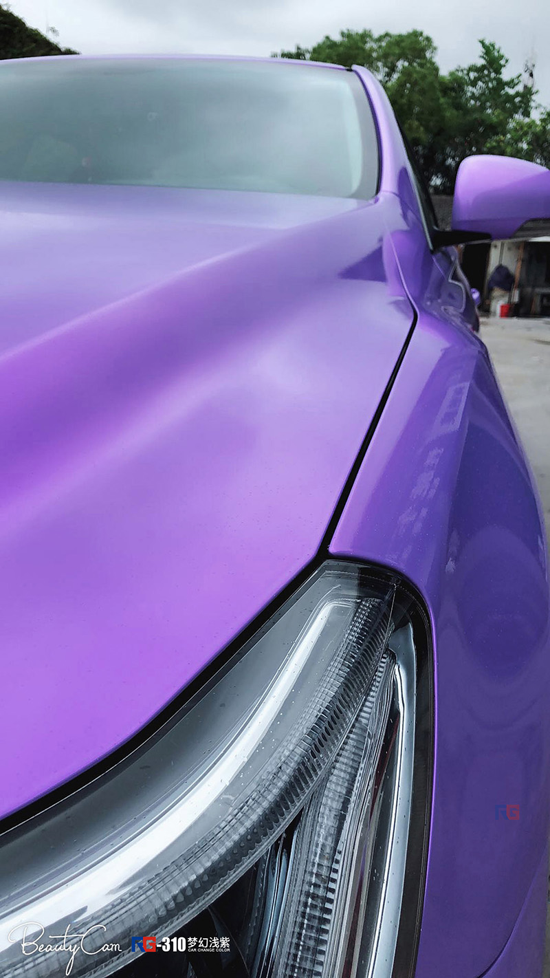 紫色车膜效果图图片