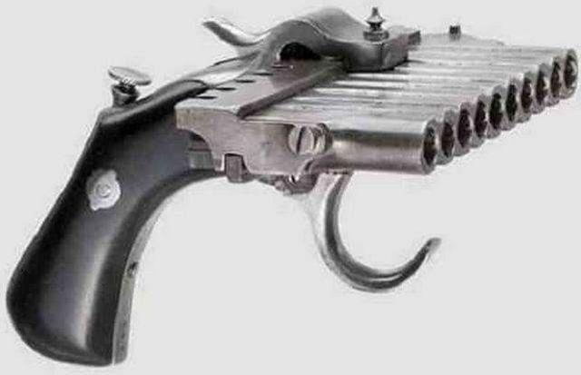 几种很怪异的枪械匕首枪很实用十管手枪威力大
