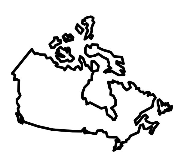 加拿大地图简笔画手绘图片