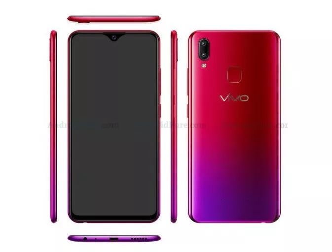 vivo y93真機諜照曝光:水滴全面屏 後置指紋