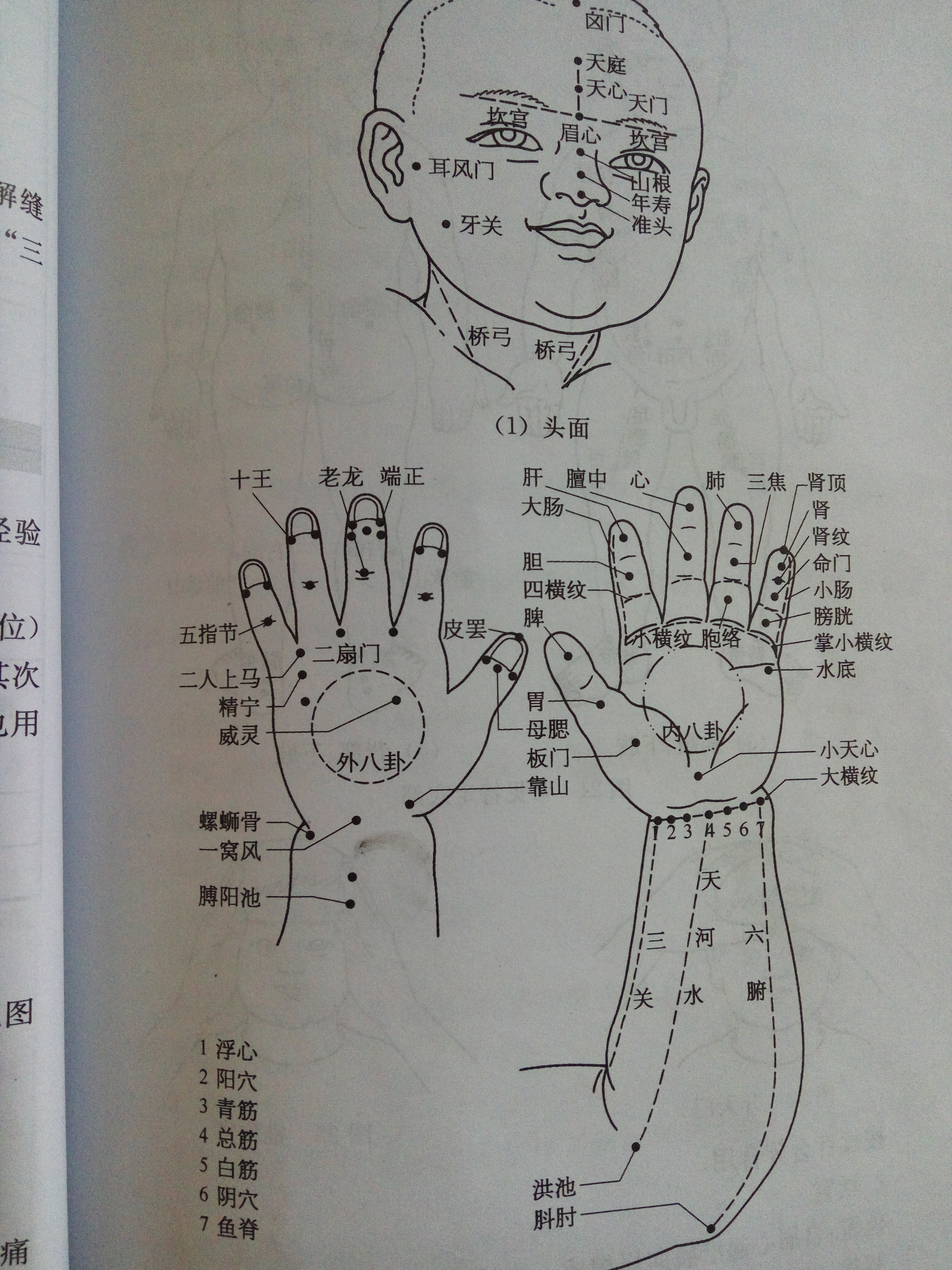 小儿推拿常用穴位图