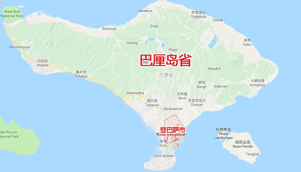 巴厘岛今早发生地震,具体在这里