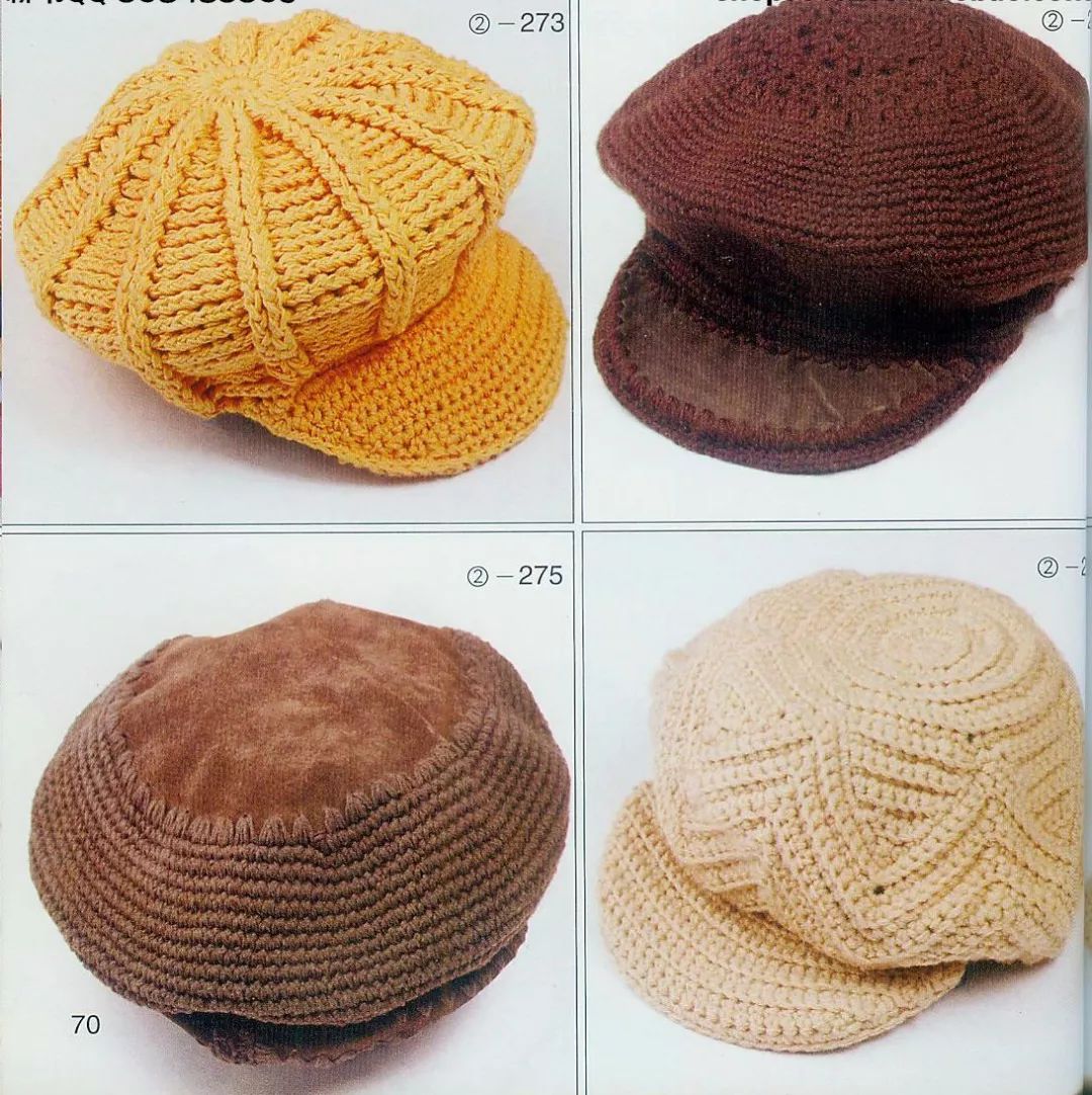 带帽檐毛线帽子的织法图片