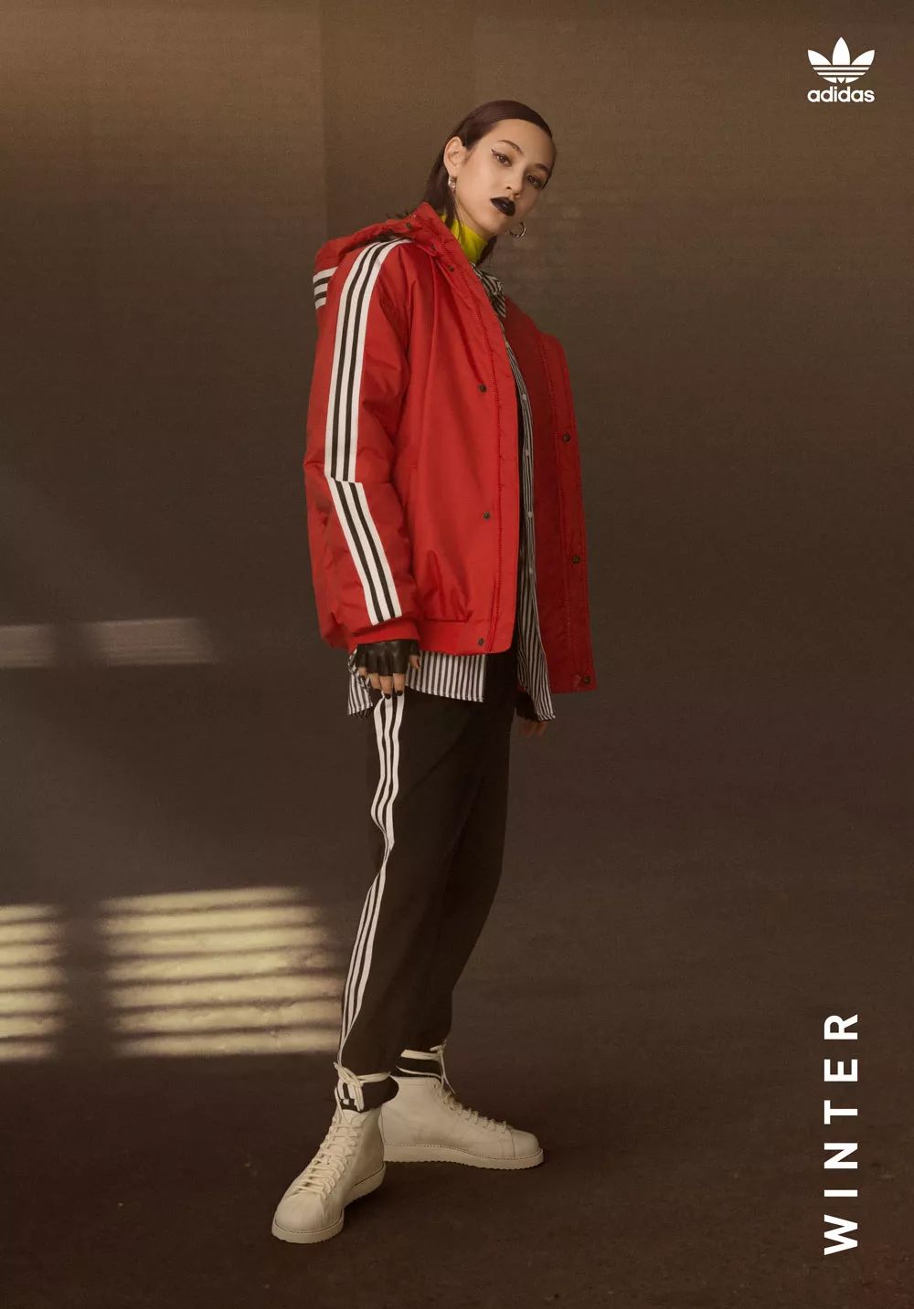 水原希子 adidas 秋冬穿搭