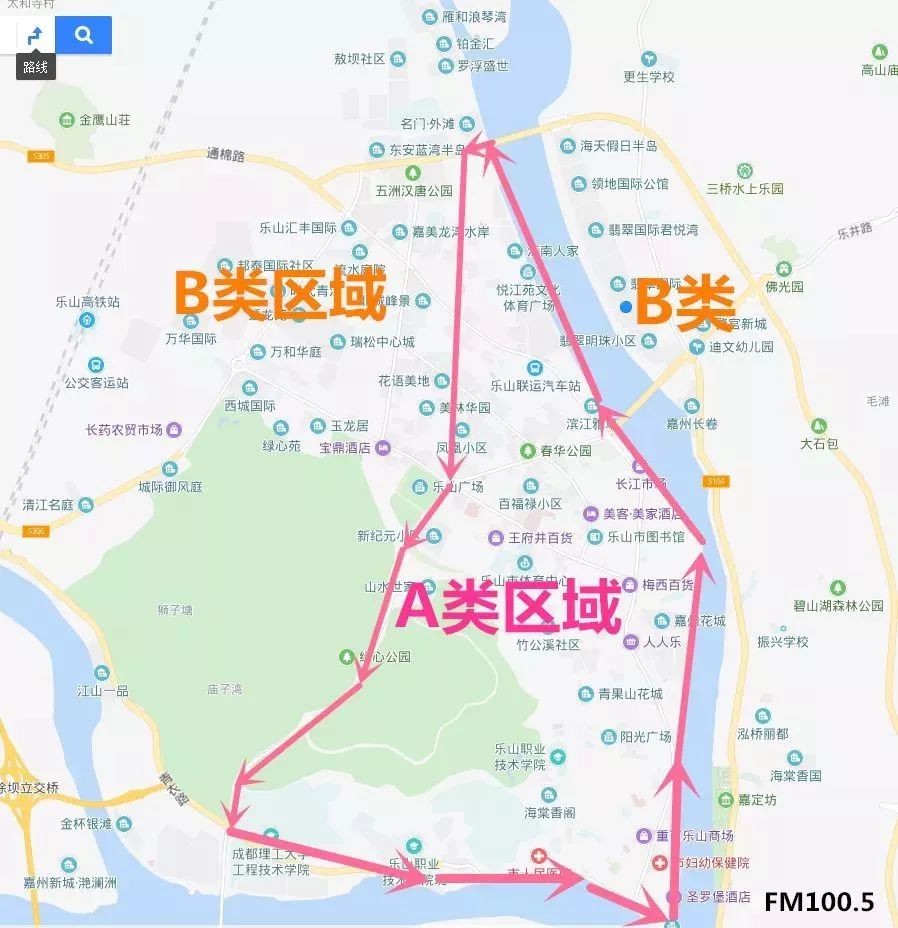 路→绿心路→大渡河大桥a类这周朋友圈又在大量转发"乐山主城区停车位