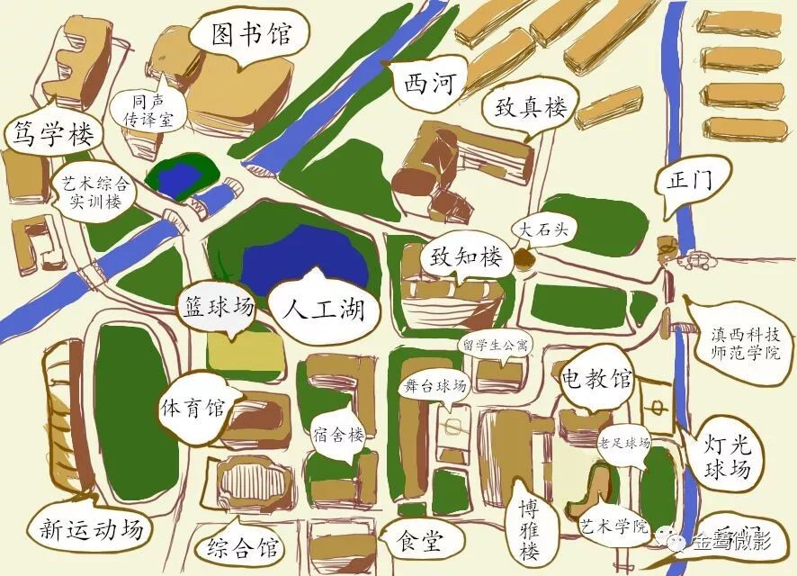 滇西科技师范学院地图图片