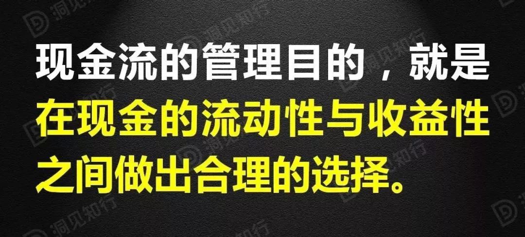 現金流的管理目的,就是在現金的流動性與收益性之間做出合理的選擇.