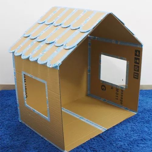 用箱子做房子简单图片