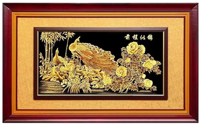 金光灿灿欧式实木金雕画纯手工制作精致