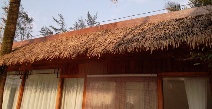 的茅草屋建築風格多用於主題公園,特定風格建築的居多,那麼茅草當然不