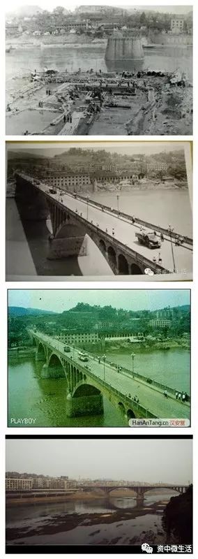 资中归德沱江大桥修建图片