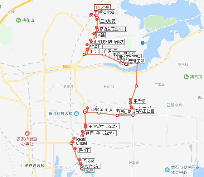 黄石55路公交车路线图图片