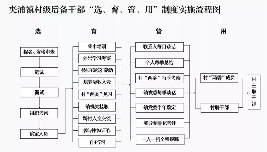 选,育,管,用,夹浦镇为村级后备干部成长开辟"绿色通道"